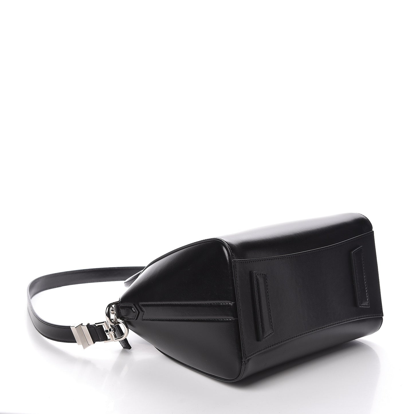 Shiny Lord Calfskin Small Antigona Black