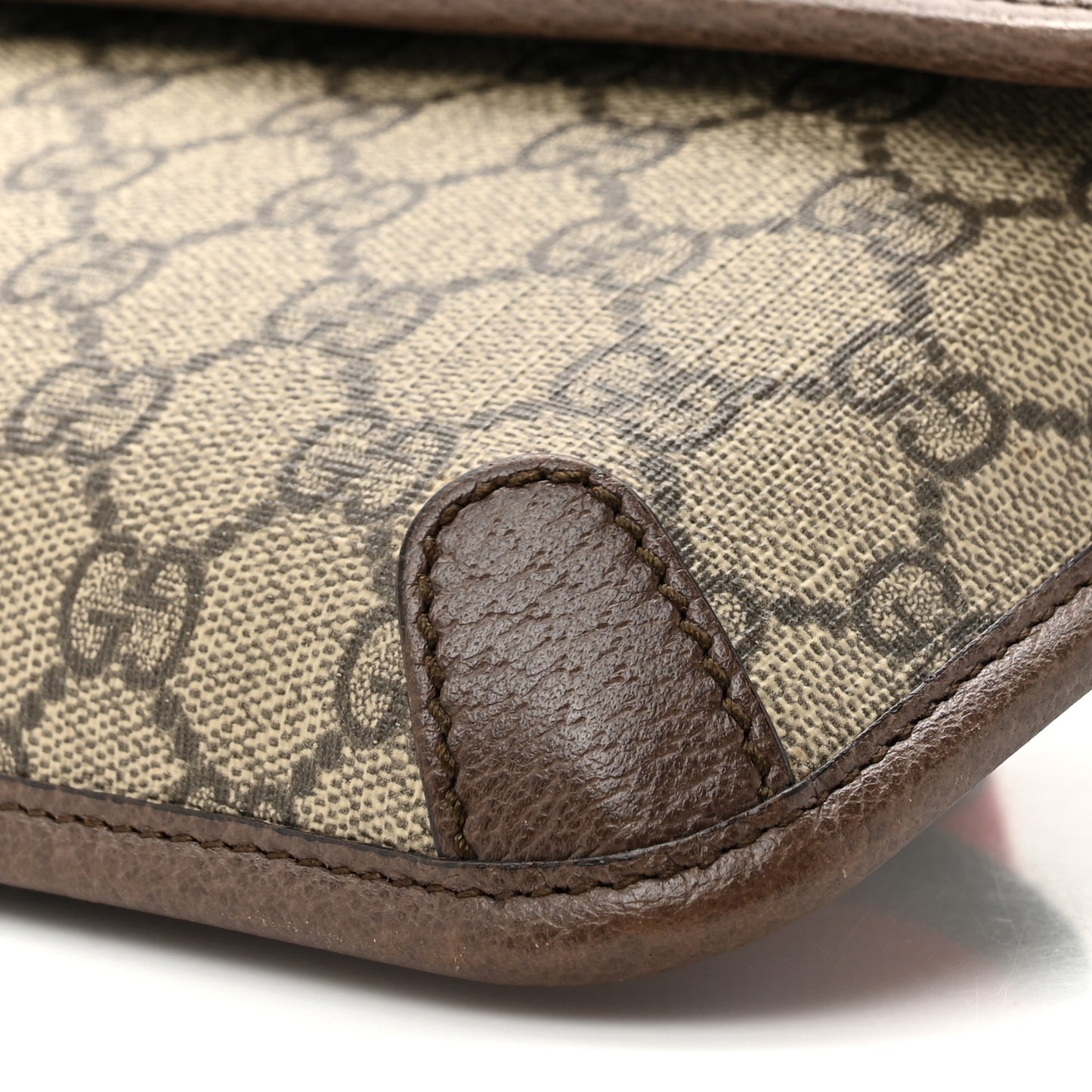 GG Supreme Monogram Neo Vintage Web Belt Bag  Brown