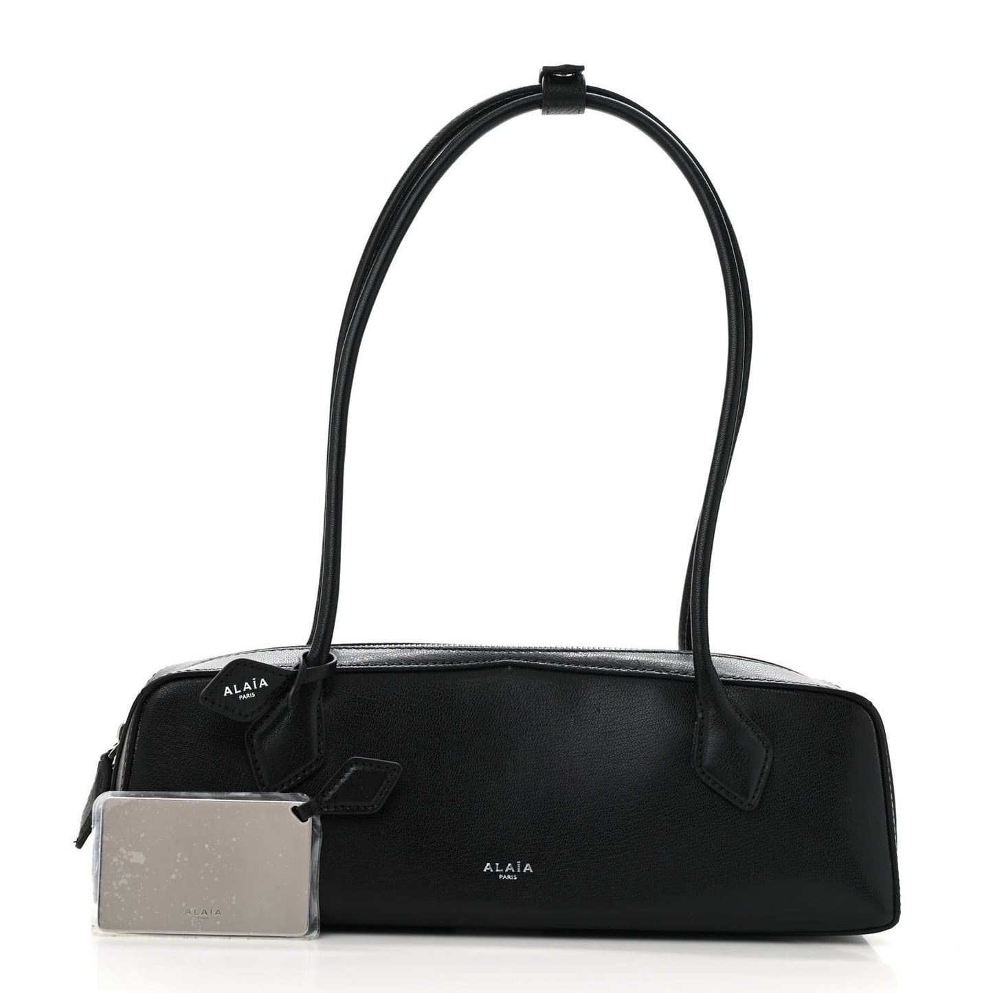 Shiny Goatskin Medium Le Teckel Bag Black