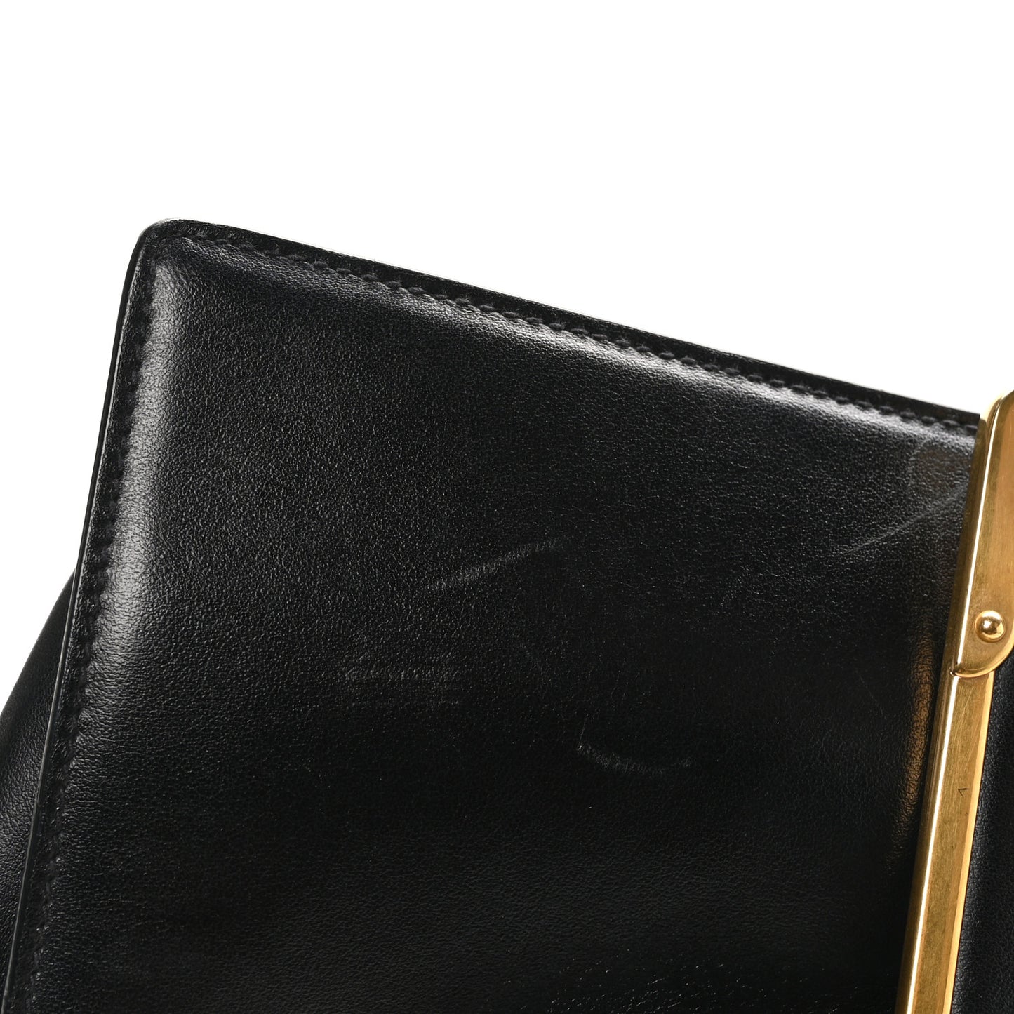 City Calfskin Saffiano Cahier Top Handle Bag Black