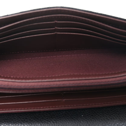 Chanel Caviar Quilted Large Gusset Flap Wallet Black 4 of 7