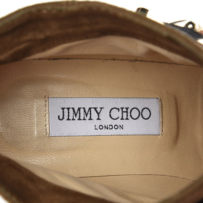 Jimmy Choo Suede Leopard Print Melba Ankle Boots 37 Brown 11 of 11