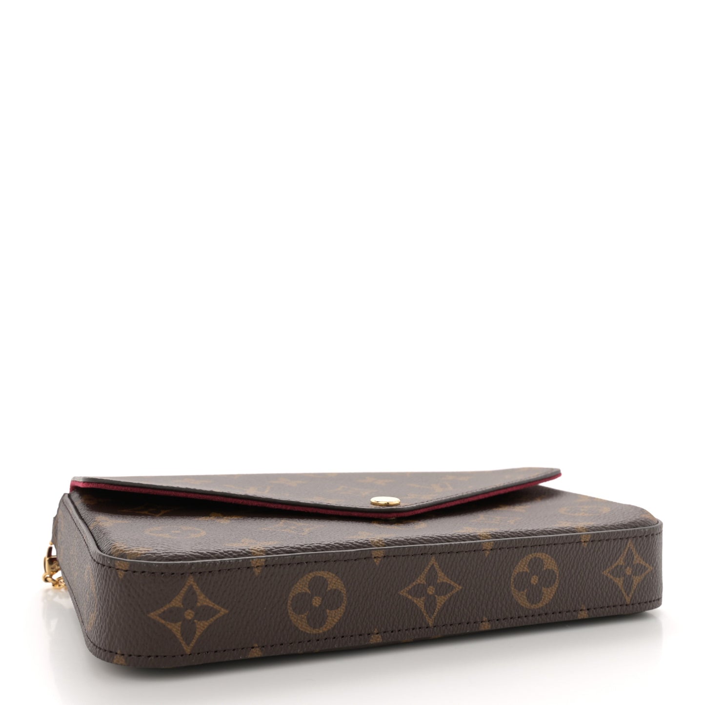 Monogram Pochette Felicie Chain Wallet Fuchsia