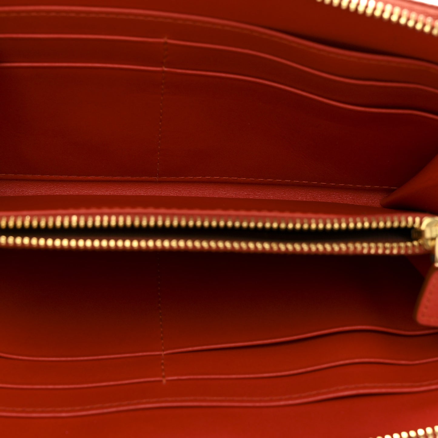 Vernice Crocodile Embossed Calfskin Zip Around Wallet Papaya