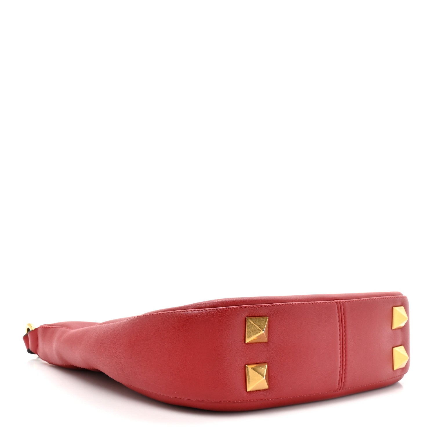 Valentino Garavani Calfskin Stud Sign Zip Hobo Rosso Valentino 4 of 12