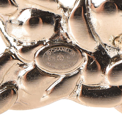 Chanel Crystal Pearls Coronation CC Brooch Gold 4 of 5