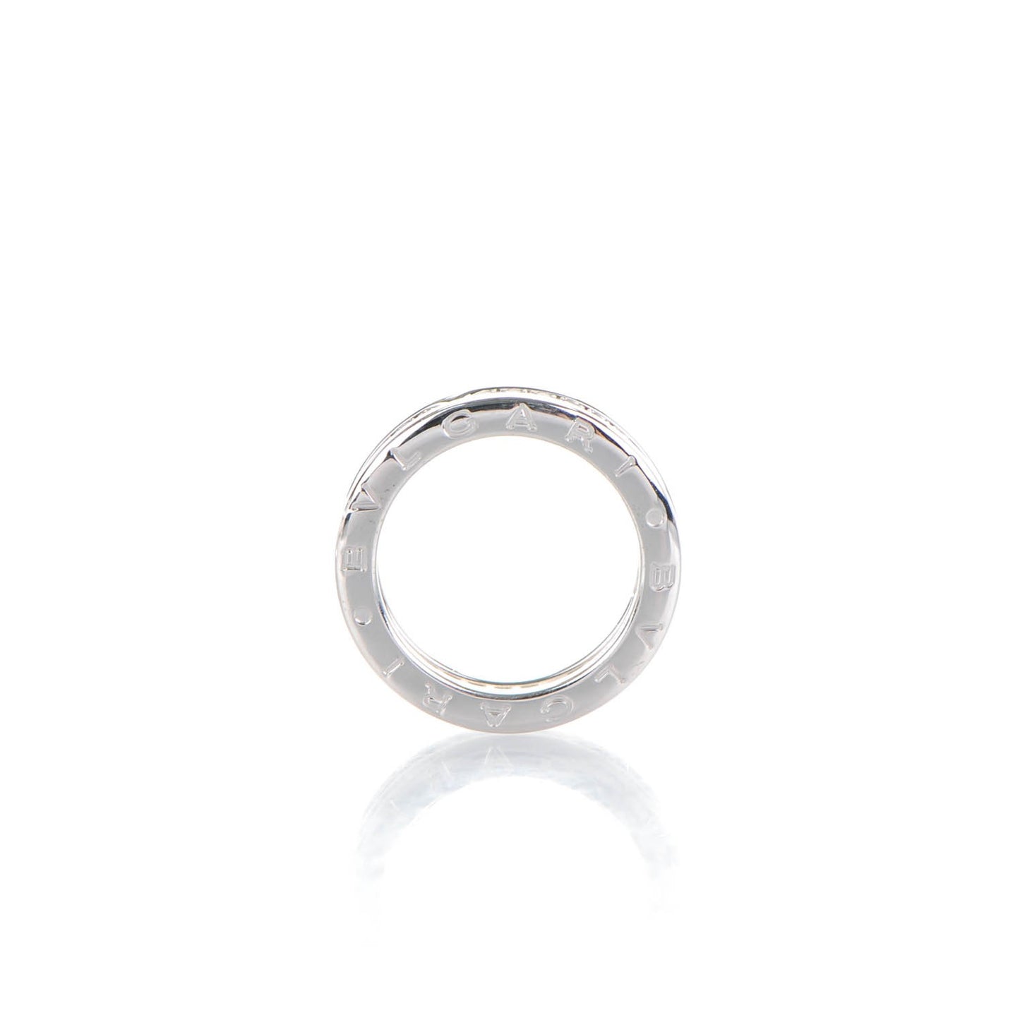 18K White Gold Diamond B.Zero1 Pave Ring 50 5.25