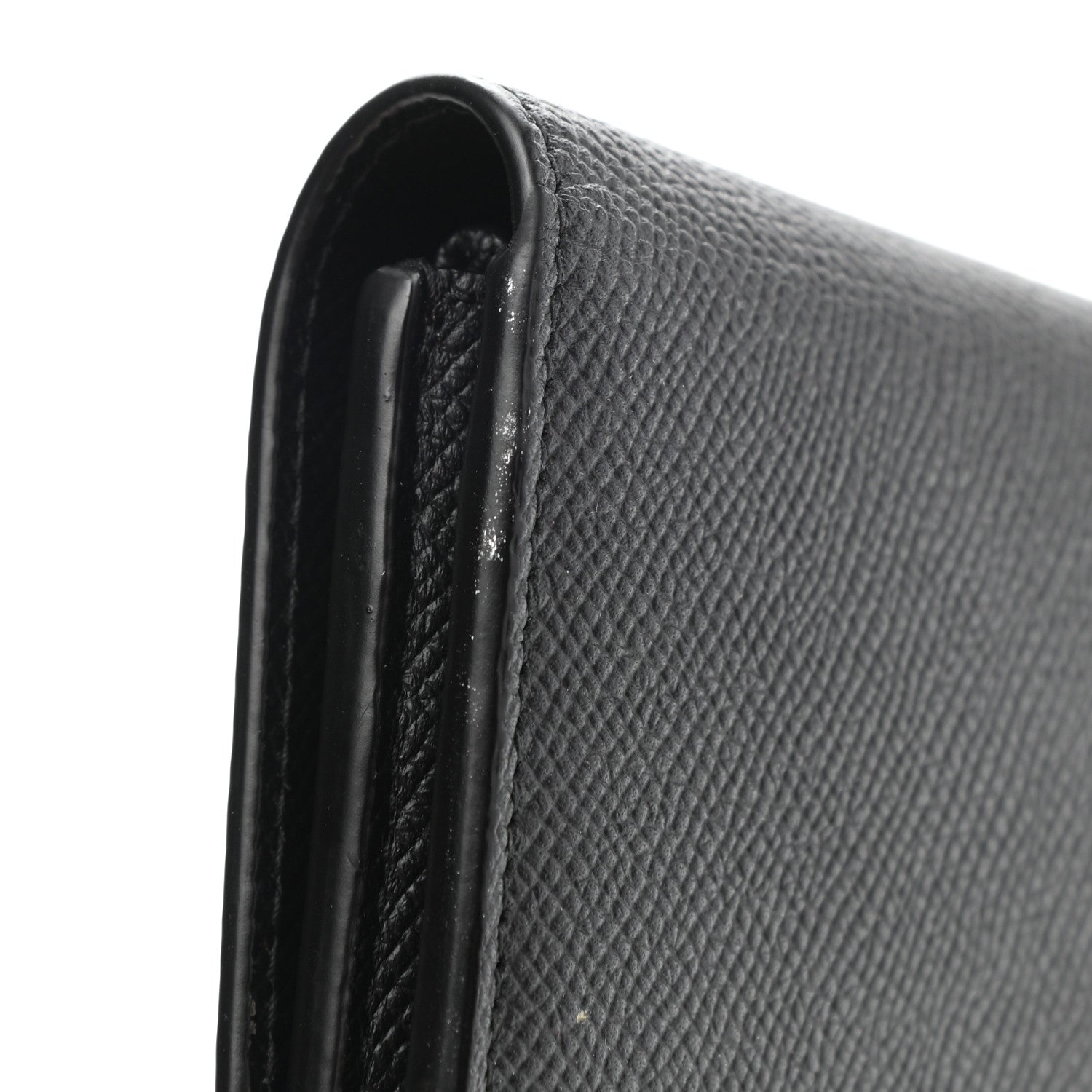 Balenciaga Grained Calfskin Logo Cash Thin Money Wallet Black White 9 of 10
