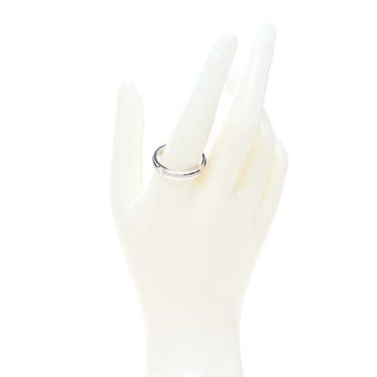Tiffany 18K White Gold Diamond Narrow T Two Ring 63 10.5 2 of 5
