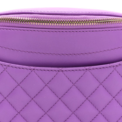 Chanel Lambskin Quilted Waist Belt Bag Purple 8 of 10