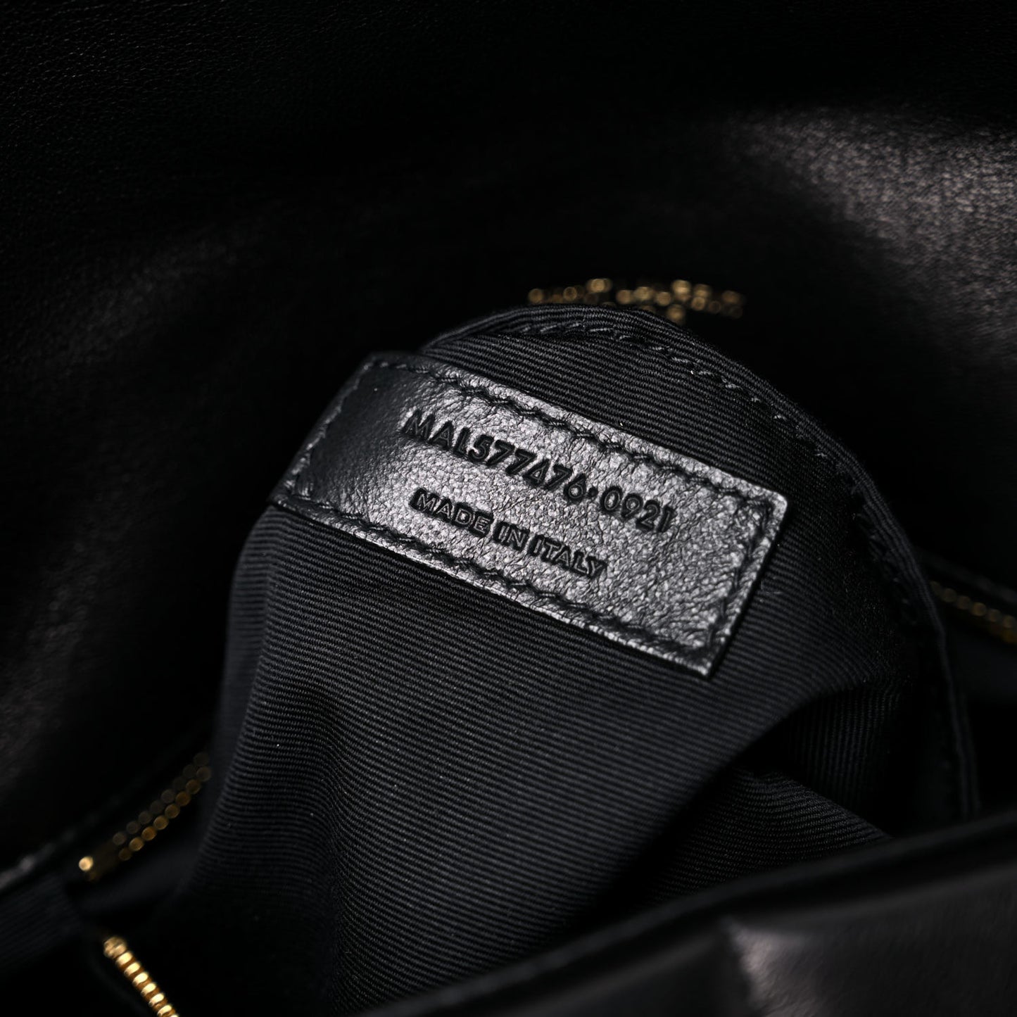 Lambskin Quilted Small Loulou Puffer Monogram Chain Satchel Black