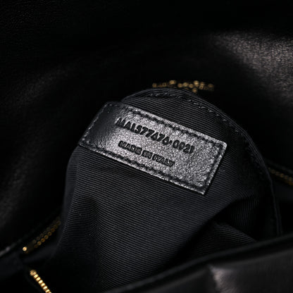 Saint Laurent Lambskin Quilted Small Loulou Puffer Monogram Chain Satchel Black 7 of 15