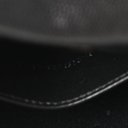 Saint Laurent Grain De Poudre Matelasse Chevron Monogram Envelope Chain Wallet Black 7 of 10