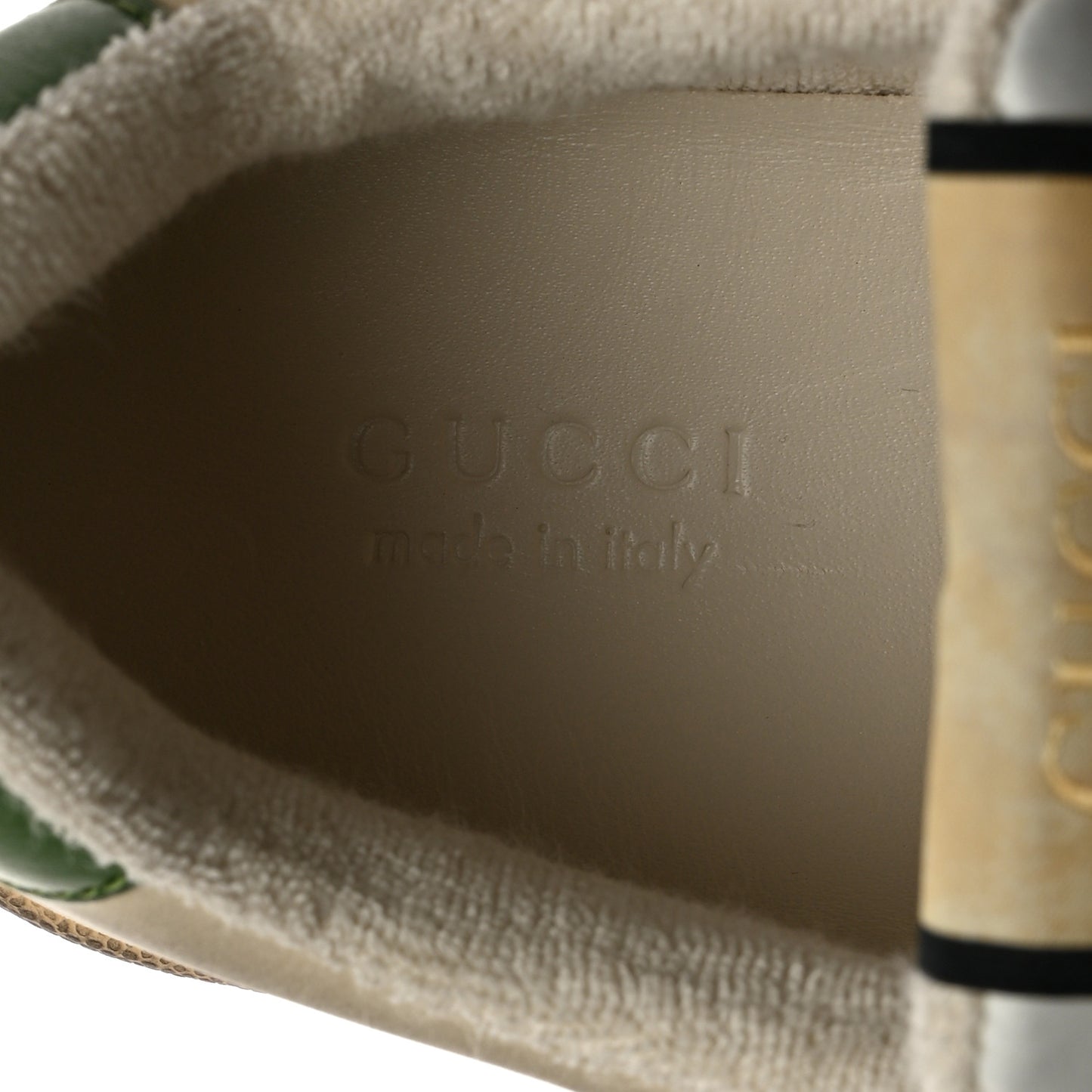 GG Monogram Nubuck Web Womens Screener Sneakers 37 New Sand Dusty Milk Vintage Green