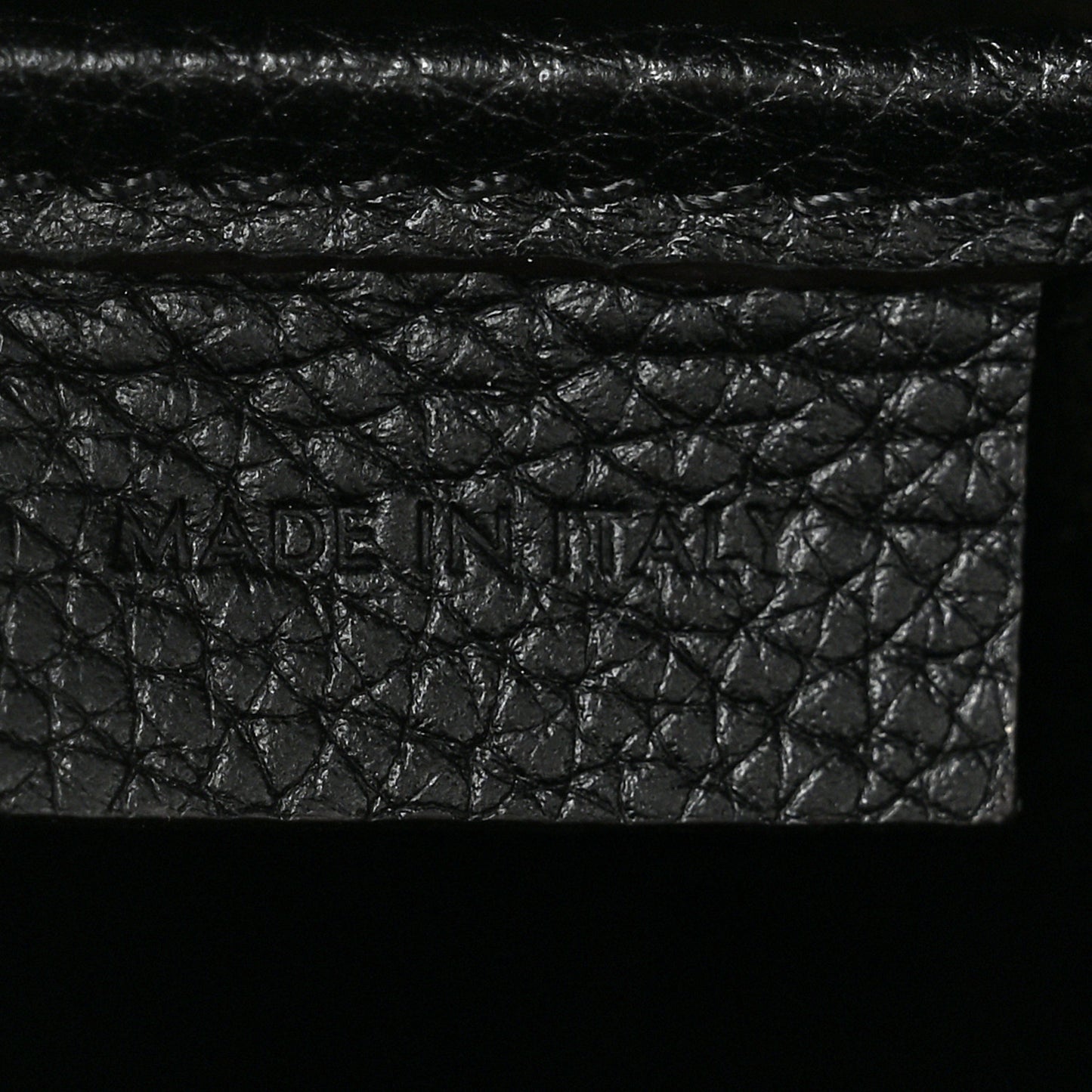 Drummed Calfskin Nano Luggage Black