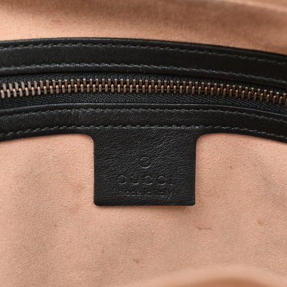 Gucci Calfskin Matelasse Medium GG Marmont Chain Shoulder Bag Black 6 of 16