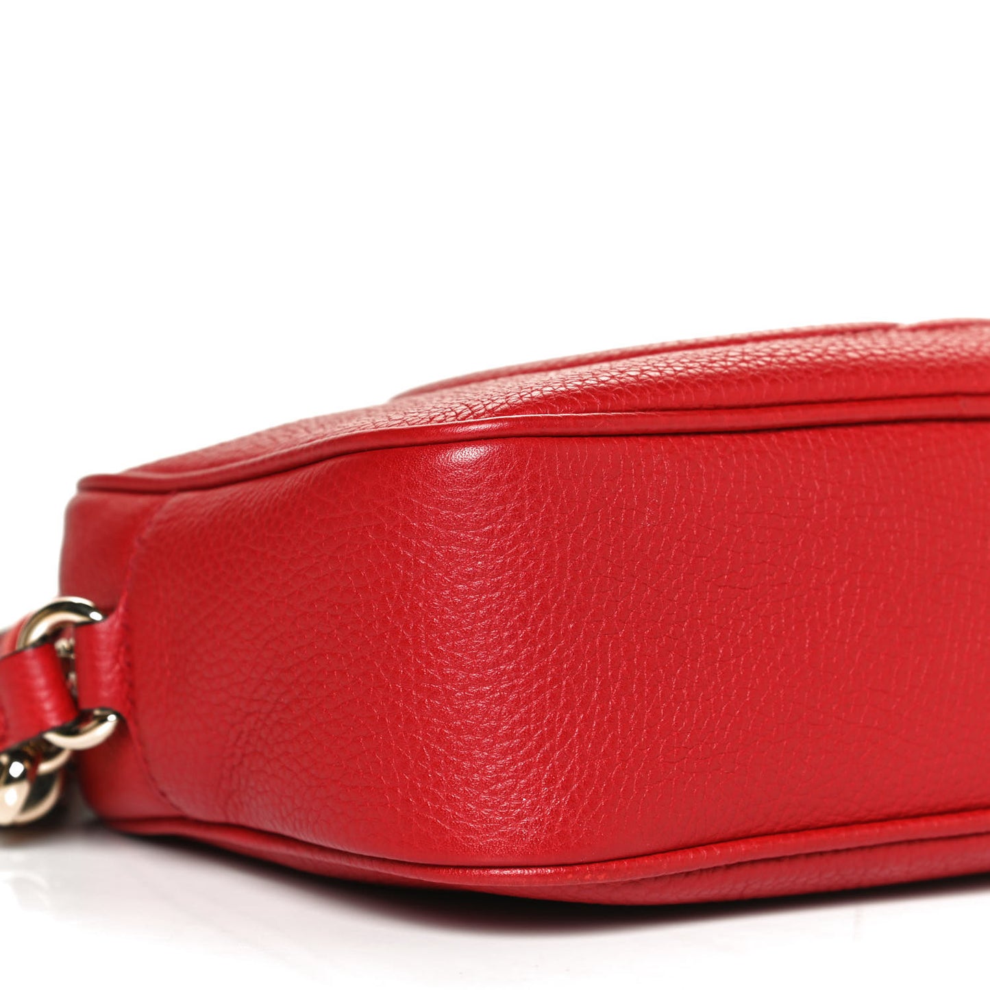 Pebbled Calfskin Small Soho Disco Bag Tabasco Red