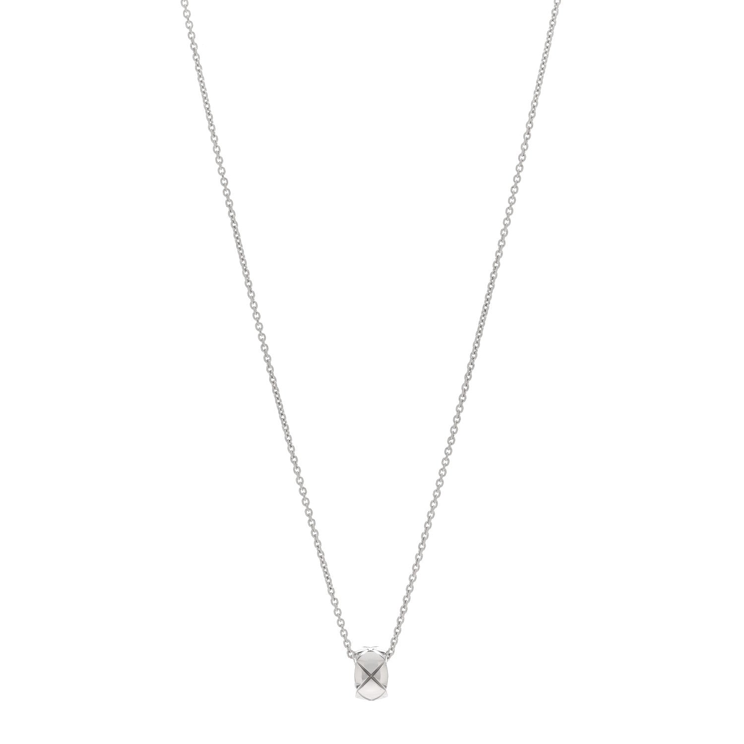 Chanel 18K White Gold Coco Crush Pendant Necklace 1 of 5