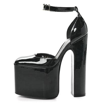 Valentino Garavani Patent DiscoBox 80/180mm Platform Pumps 35 Black 1 of 9