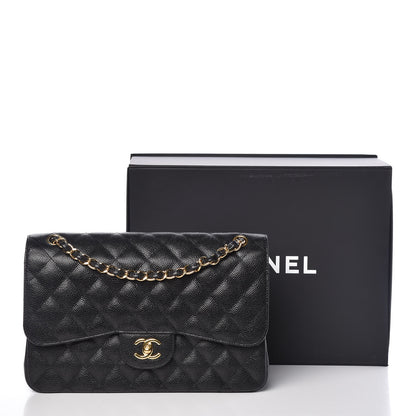 Chanel Caviar Quilted Jumbo Double Flap Black 10 of 10
