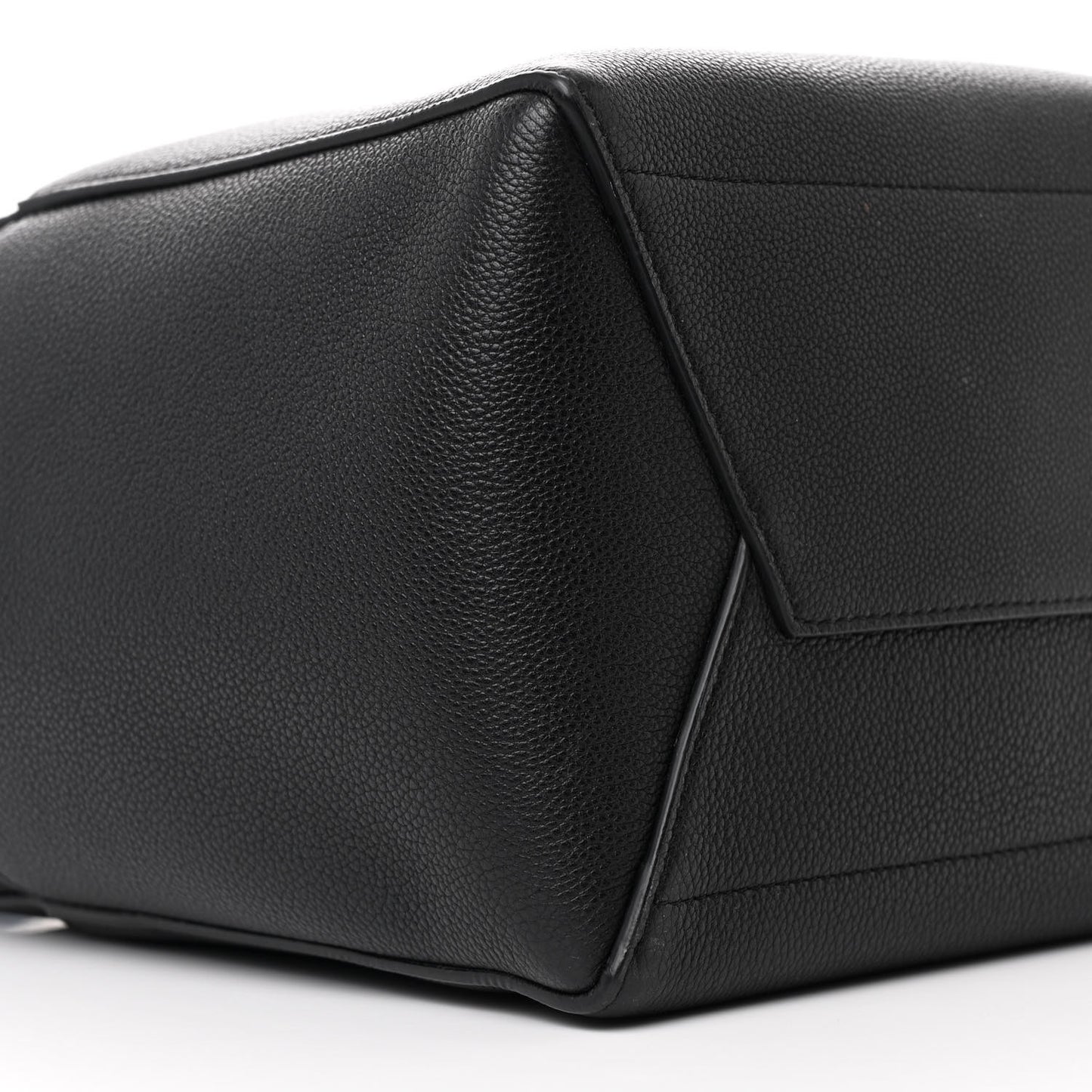 Soft Grained Calfskin Sangle Bucket Bag Black