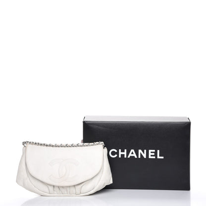 Chanel Caviar Half Moon Wallet On Chain WOC White 9 of 9
