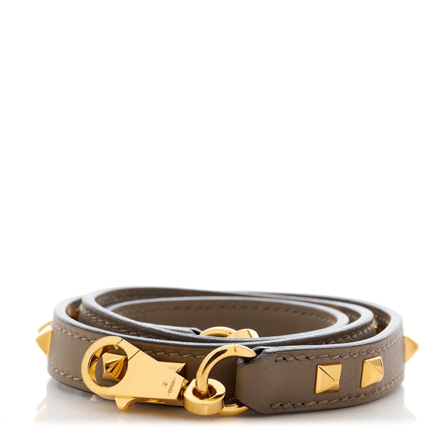 Hermes Swift 16mm Mini Dog Carres Bag Strap Gris Asphalte 1 of 4