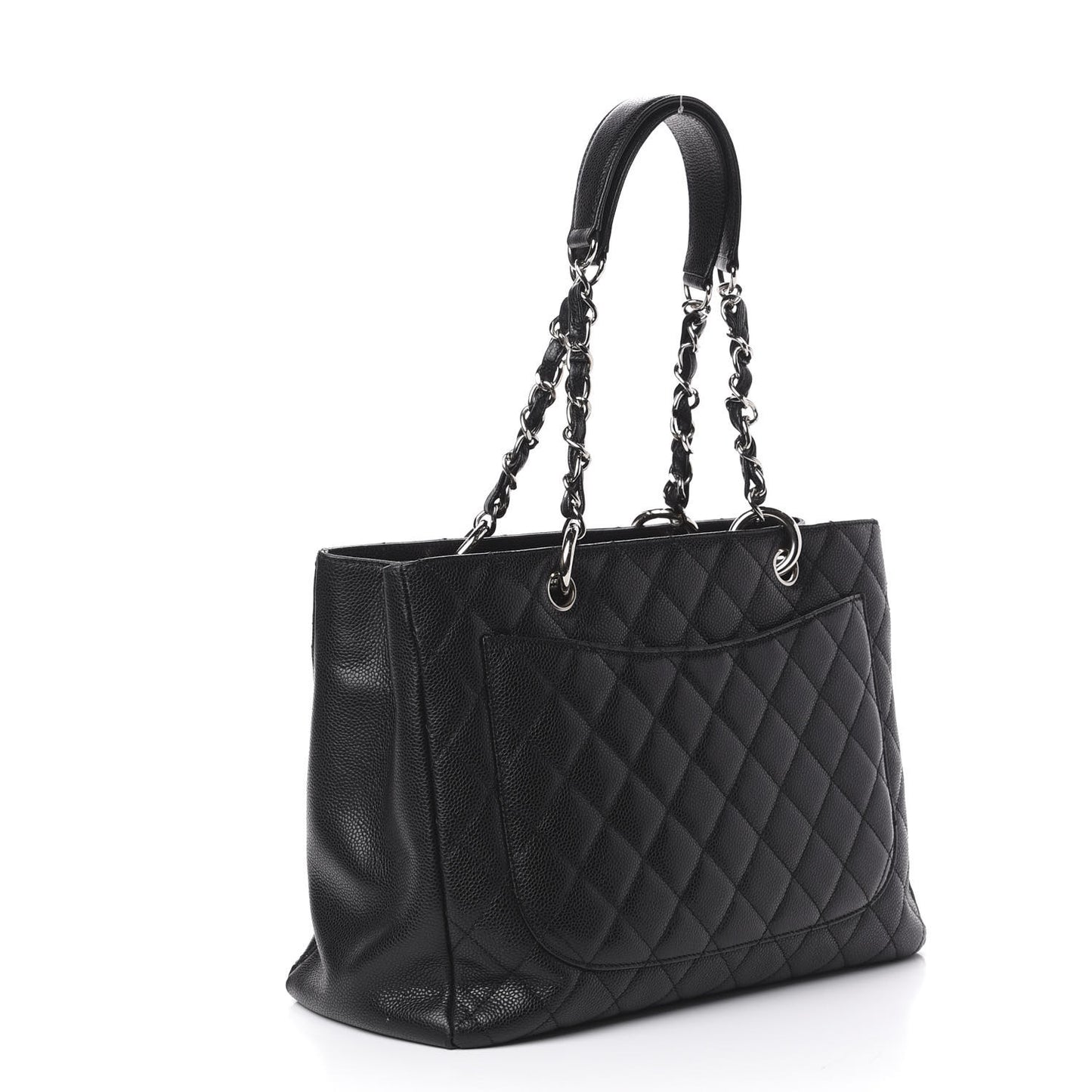 Caviar Quilted Grand Shopping Tote GST Black