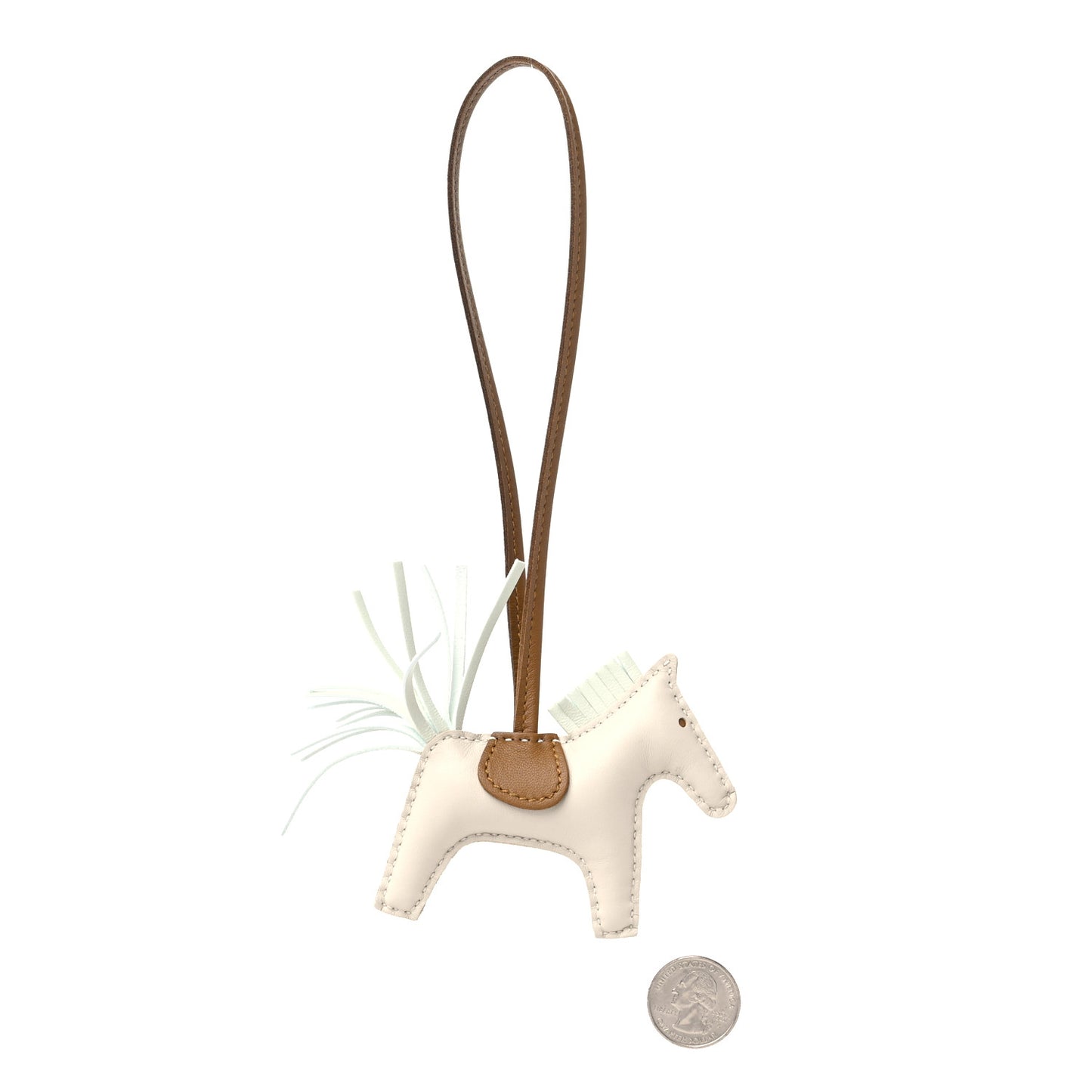 Milo Lambskin Grigri Rodeo Horse Bag Charm PM Craie Vert Fizz Kraft