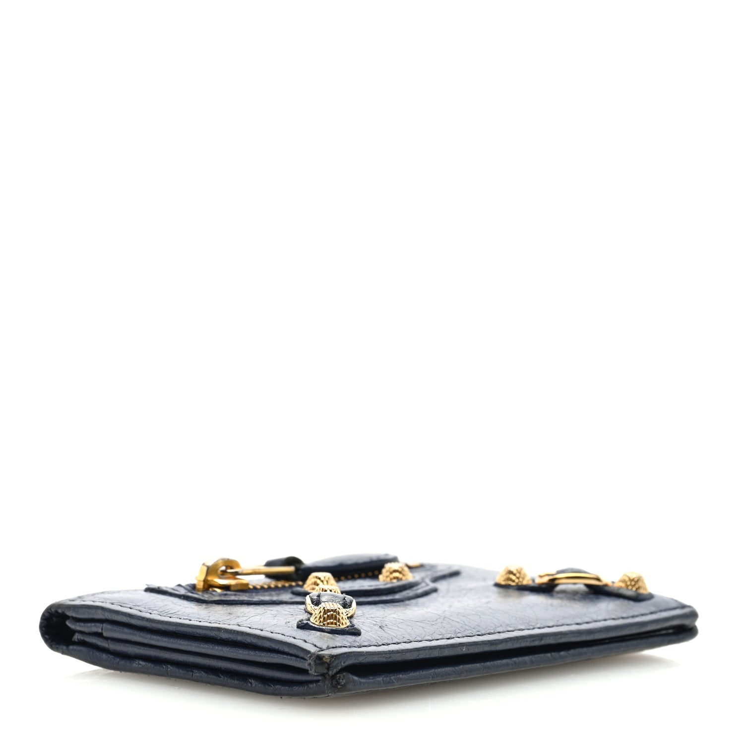 Balenciaga Agneau Giant 12 Gold Hardware Card Case Bleu Obscur 4 of 6