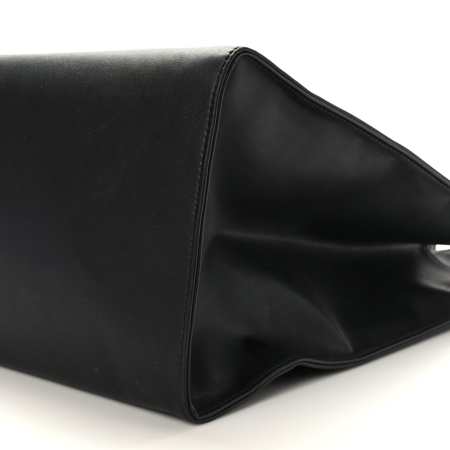 Vegan Leather Large Shopping Bag Black