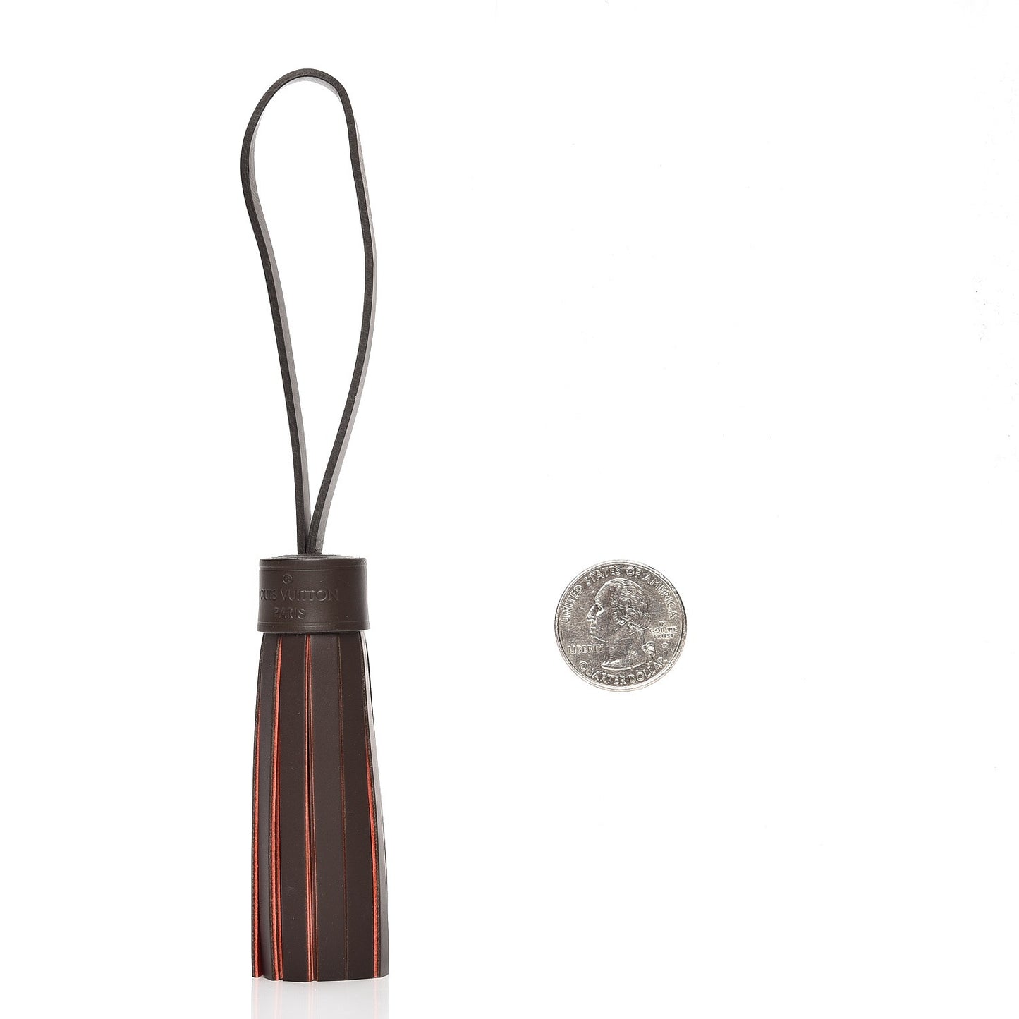 Calfskin Croisette Tassel Bag Charm Ebene