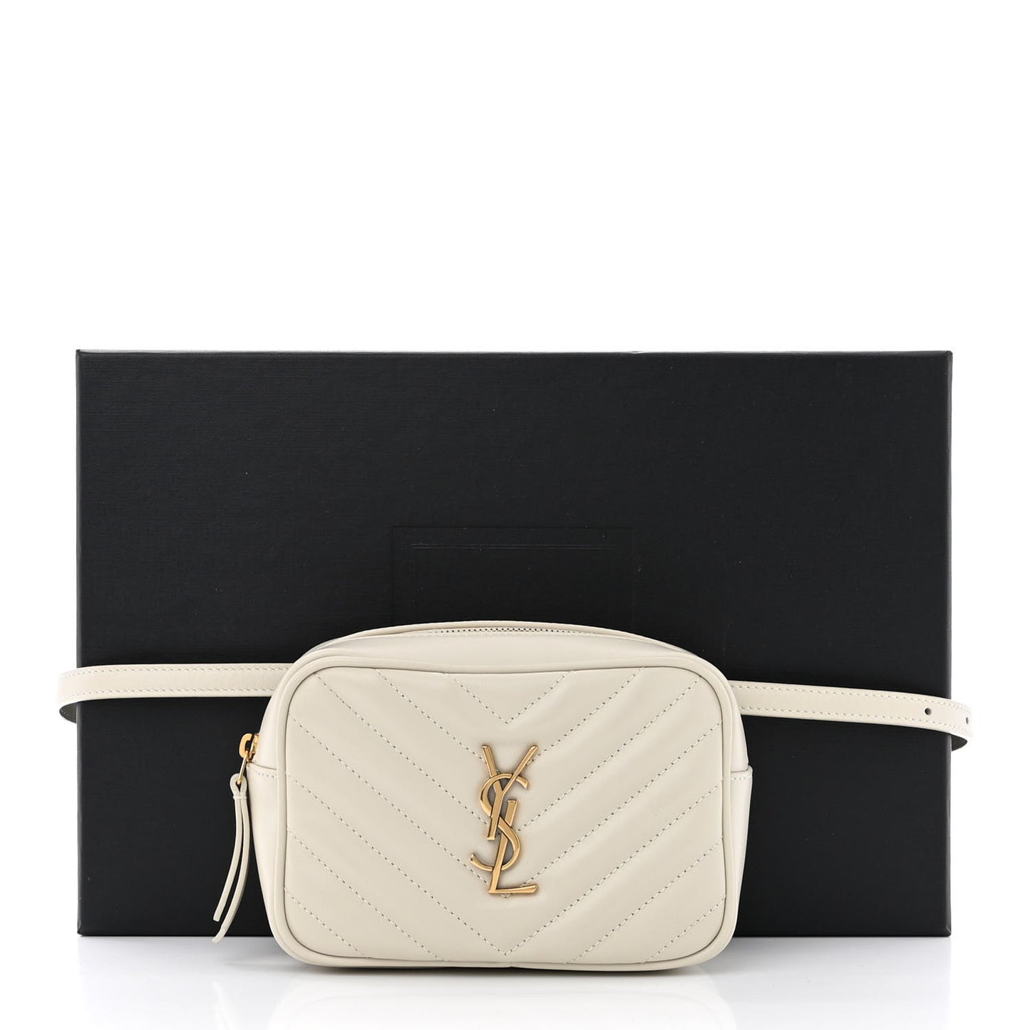 Calfskin Matelasse Monogram Lou Belt Bag Ivory
