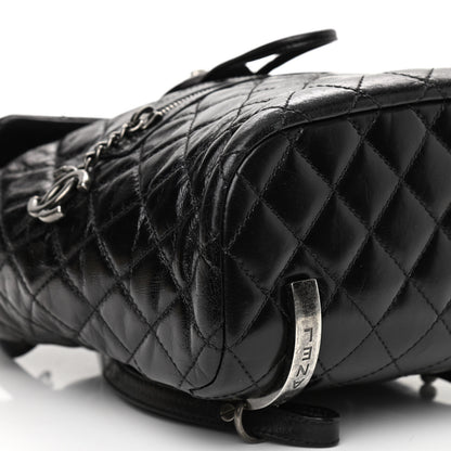 Chanel Glazed Calfskin Quilted Small Salzburg Mountain Backpack Black 9 of 9