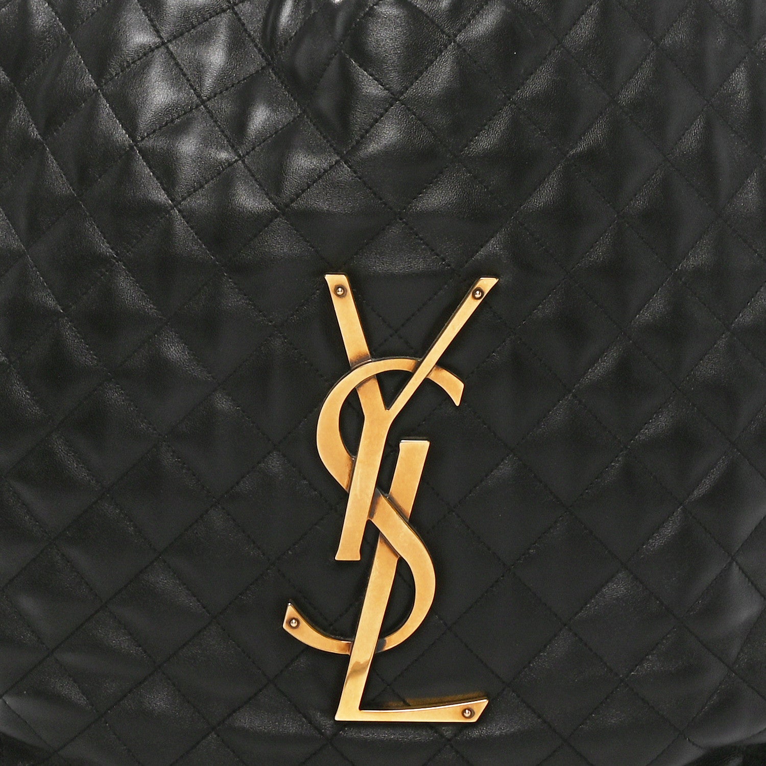 Saint Laurent Lambskin Quilted Maxi Icare Shopping Tote Black 9 of 11