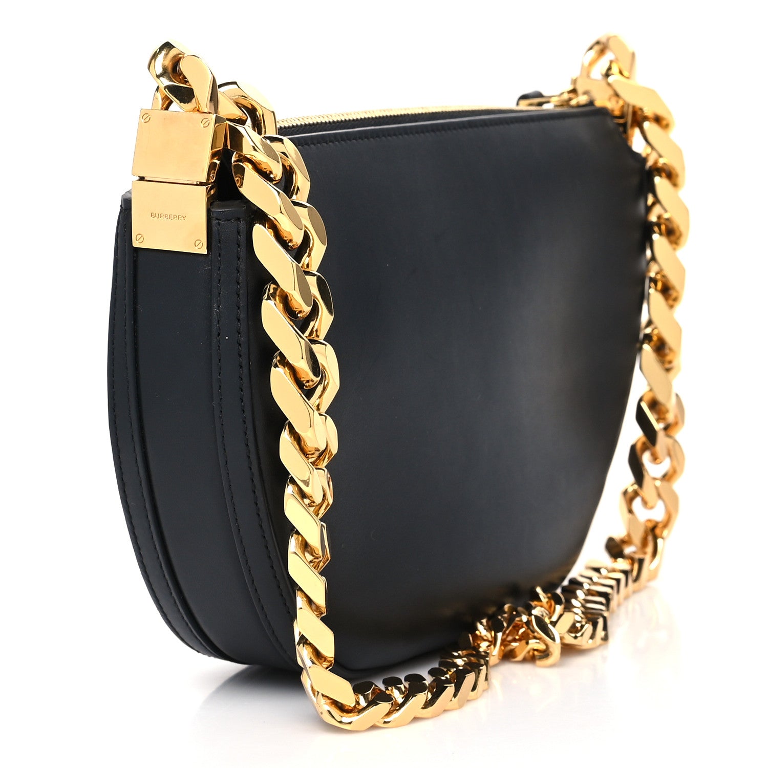 Burberry Lambskin Small Olympia Chain Shoulder Bag Black 3 of 10