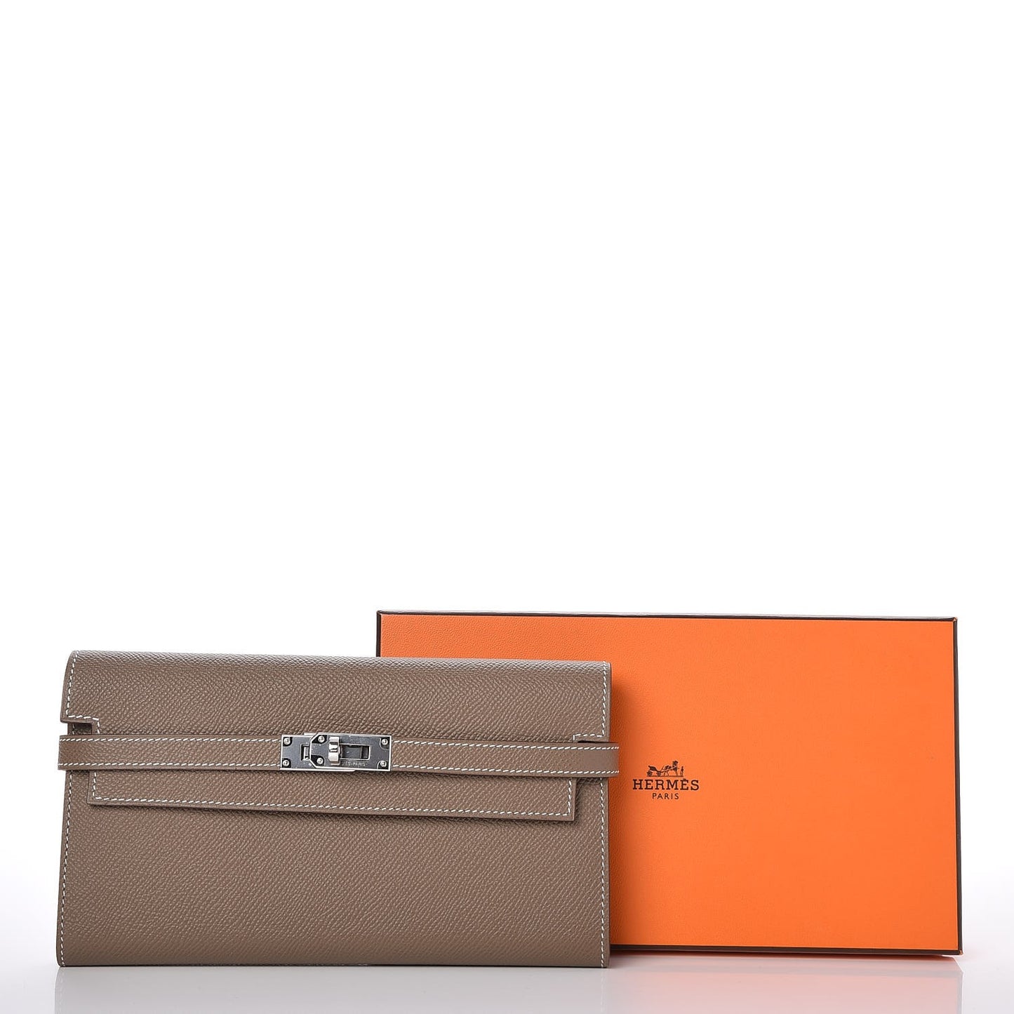 Epsom Kelly Longue Wallet Etoupe