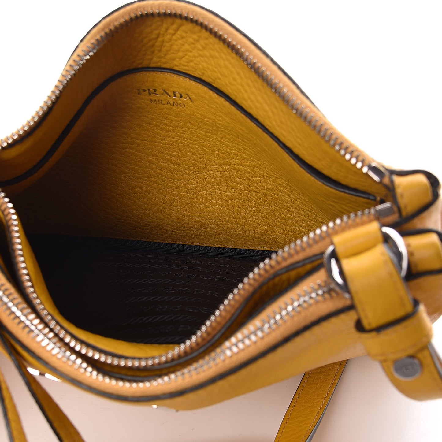Vitello Phenix Double Zip Crossbody Bag Soleil