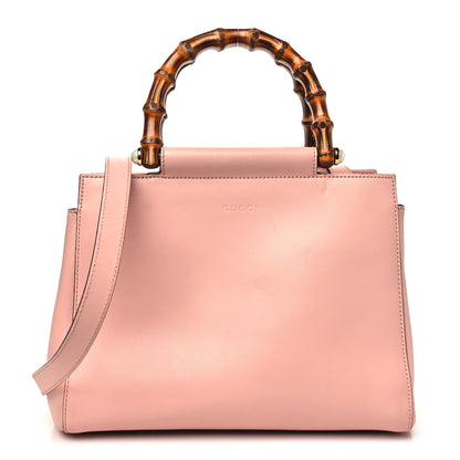 Gucci Nappa Bamboo Small Nymphaea Top Handle Bag Perfect Pink 1 of 10