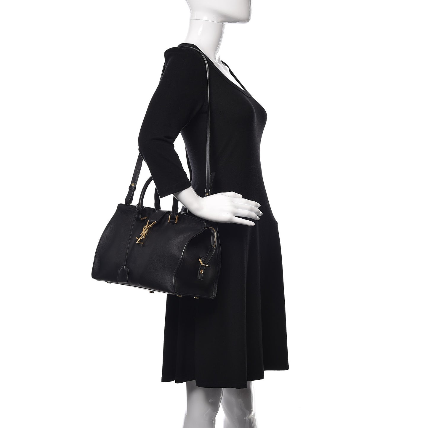 Smooth Calfskin Small Monogram Cabas Black