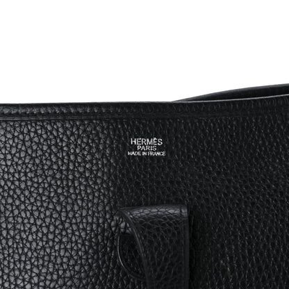 Hermes Taurillon Clemence Evelyne PM Black 6 of 8
