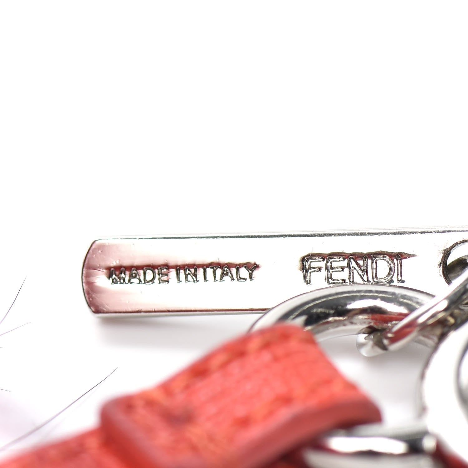 Fendi Fox Fur Snobius Monster Bag Bug Charm Red 4 of 4