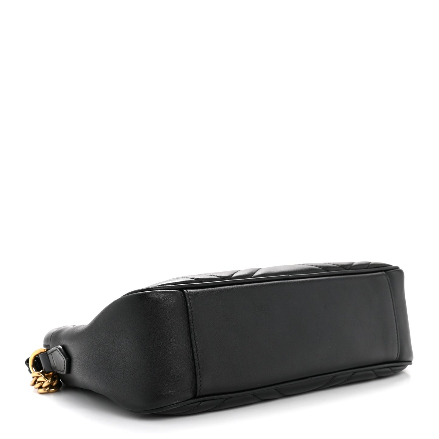 Calfskin Matelasse Medium GG Marmont Chain Shoulder Bag Black