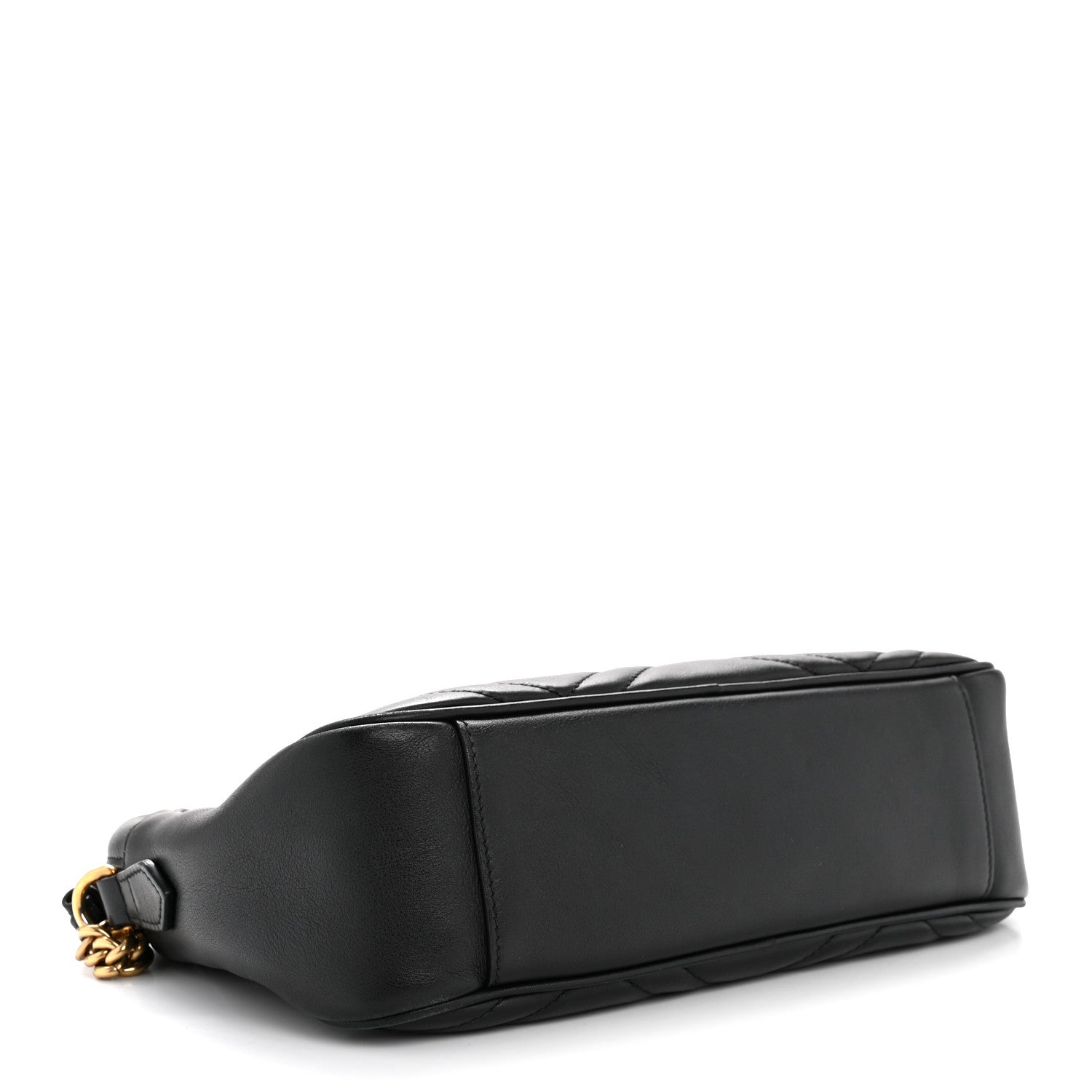 Gucci Calfskin Matelasse Medium GG Marmont Chain Shoulder Bag Black 4 of 14