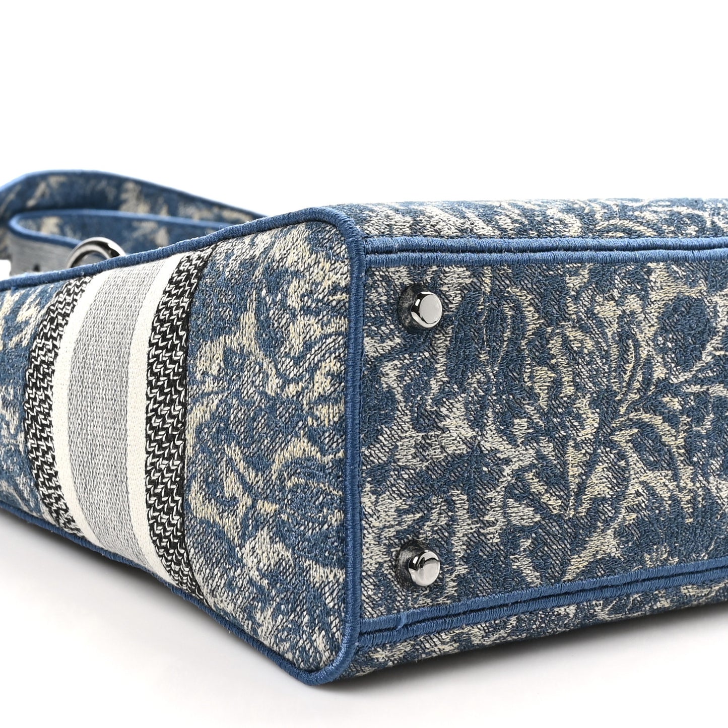 Canvas Embroidered Brocart Medium Lady D-Lite  Blue