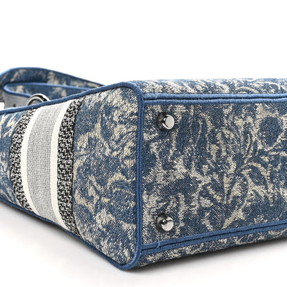 Christian Dior Canvas Embroidered Brocart Medium Lady D-Lite  Blue 8 of 9