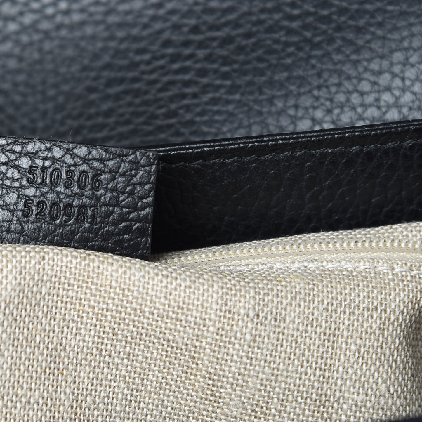 Dollar Calfskin Medium Interlocking G Top Handle Shoulder Bag Black