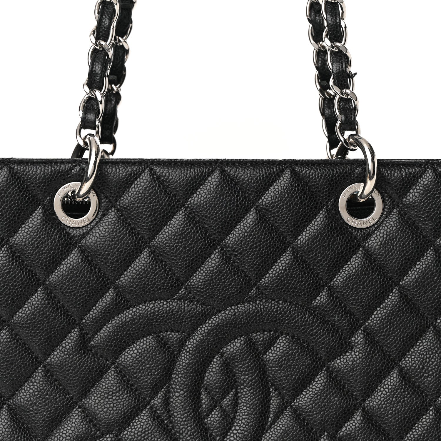 Chanel Caviar Quilted Grand Shopping Tote GST Black 8 of 12