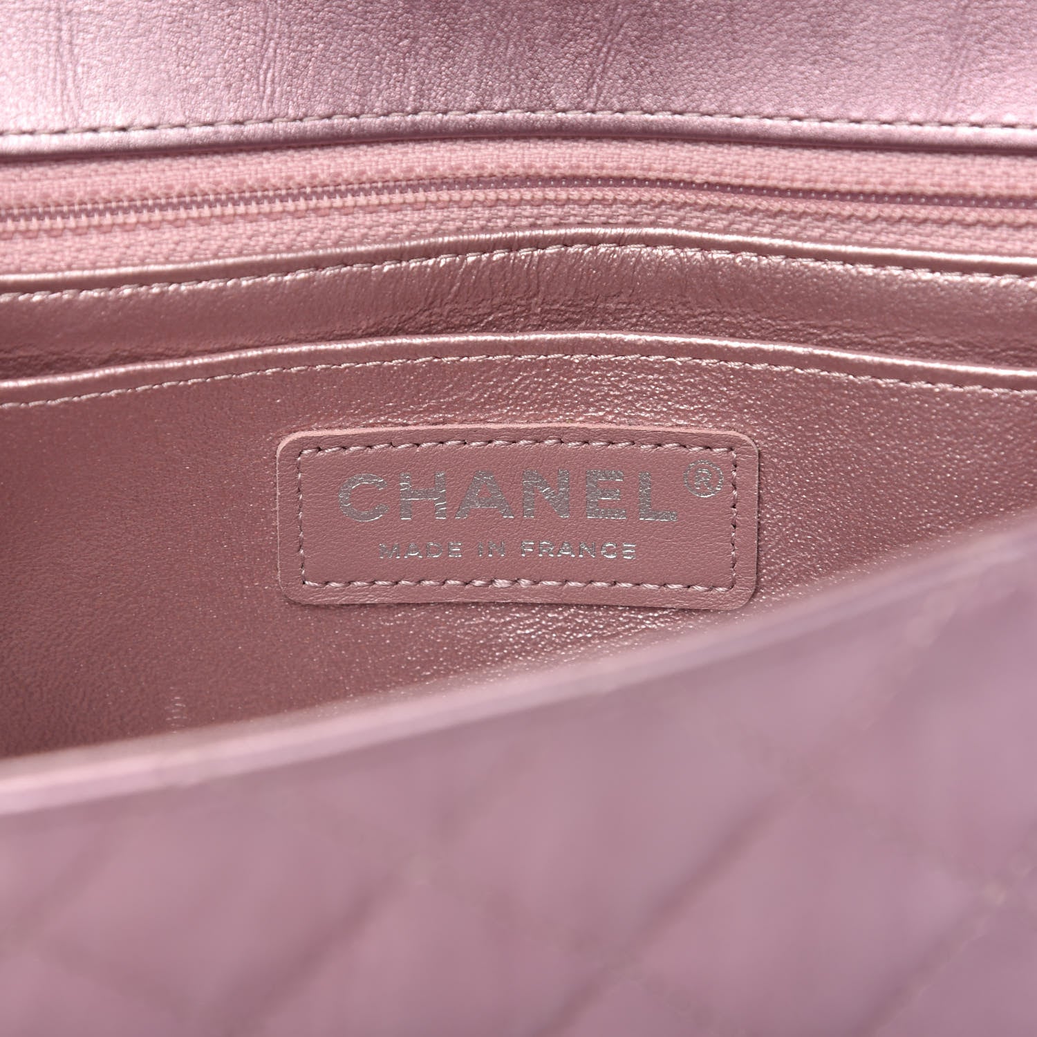 Chanel Metallic Calfskin Quilted Mini Rectangular Flap Pink 8 of 12