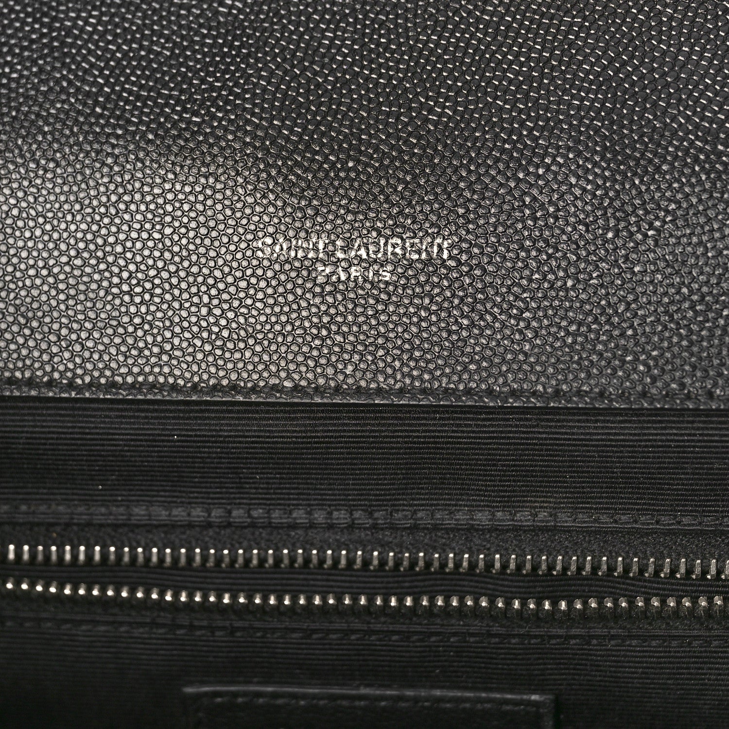 Saint Laurent Grain De Poudre Textured Mixed Matelasse Large Triquilt Monogram Satchel Black 7 of 19